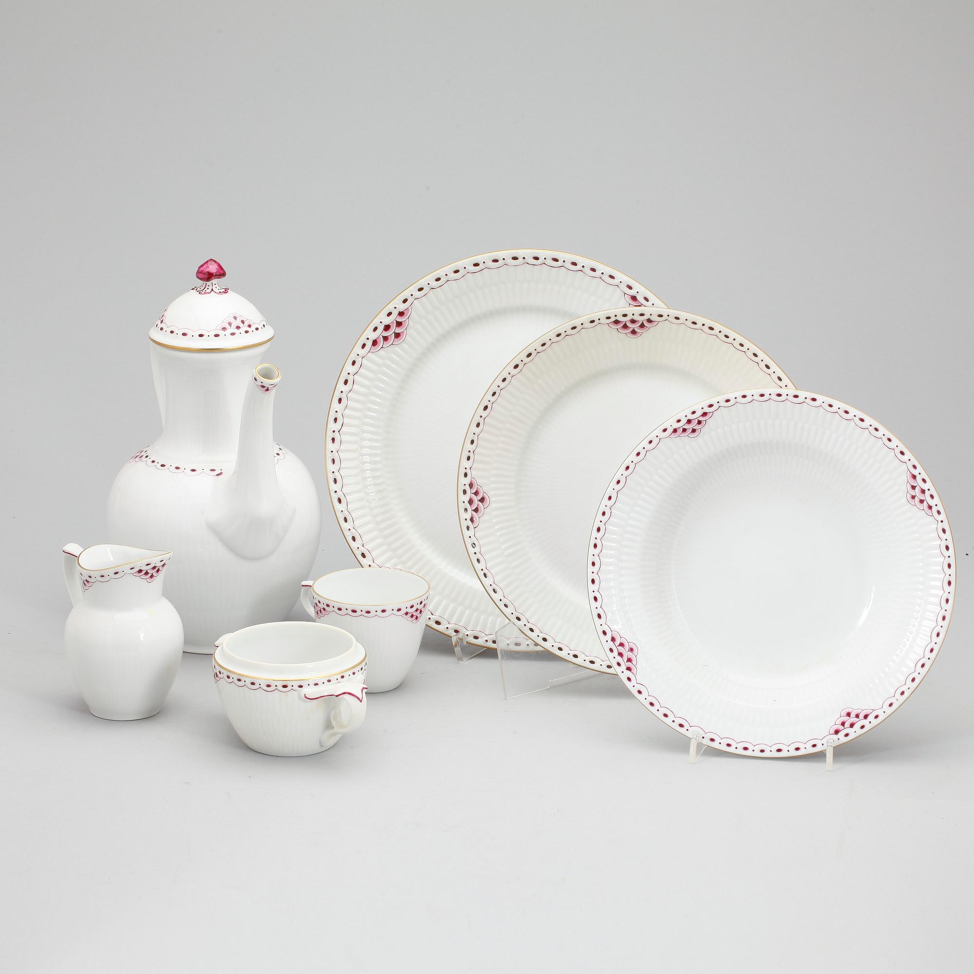 MATSERVIS, 29 delar, porslin, Royal Copenhagen, 1900-tal.