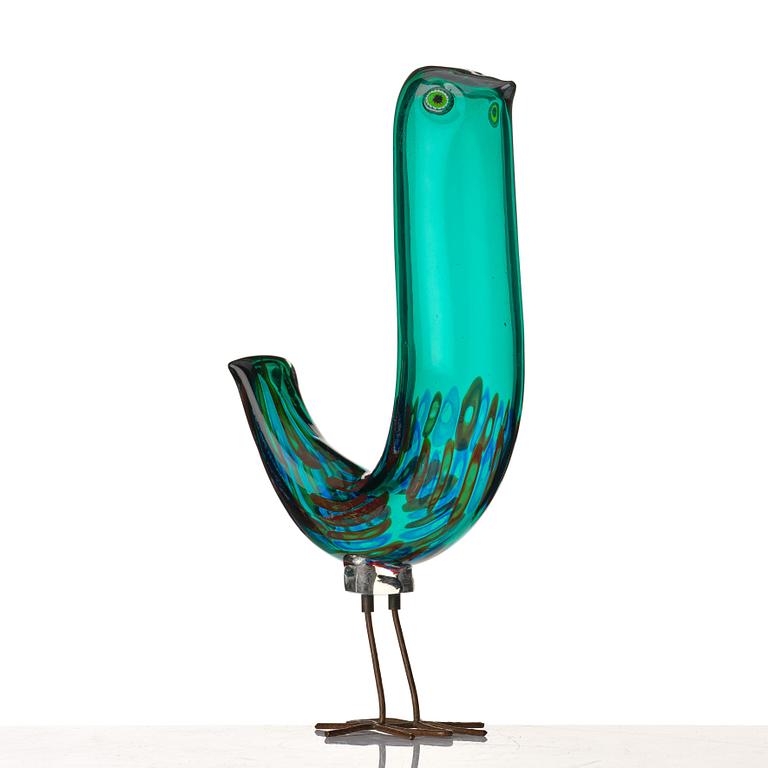 Alessandro Pianon, a "Pulcino" glass sculpture of a bird, Vistosi, Murano, Italy 1960's.