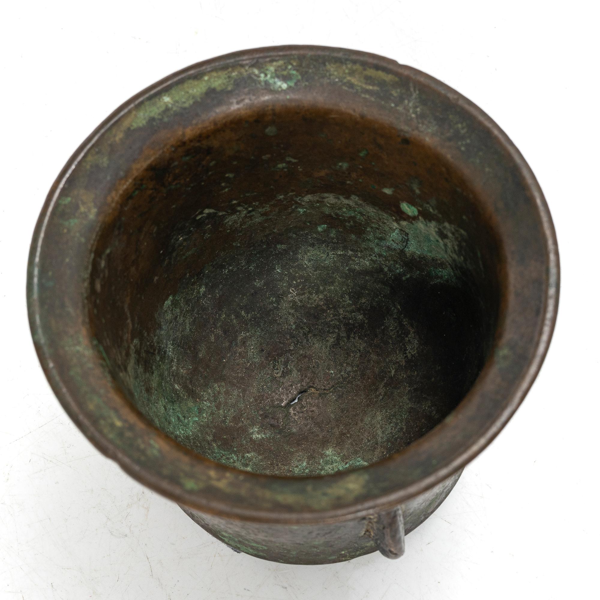 Mortel med stöt, troligen Spanien, 1500/1600-tal.