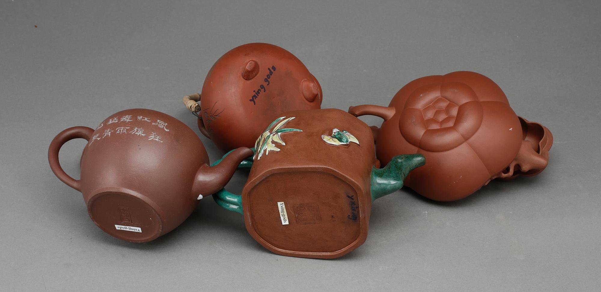 KANNOR, 4 st, Yixing-gods, Kina, 1900-tal.