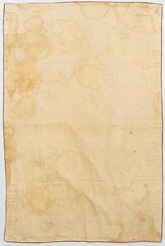 An embroided carpet, 1850-1900. Circa 195 x 130 cm.