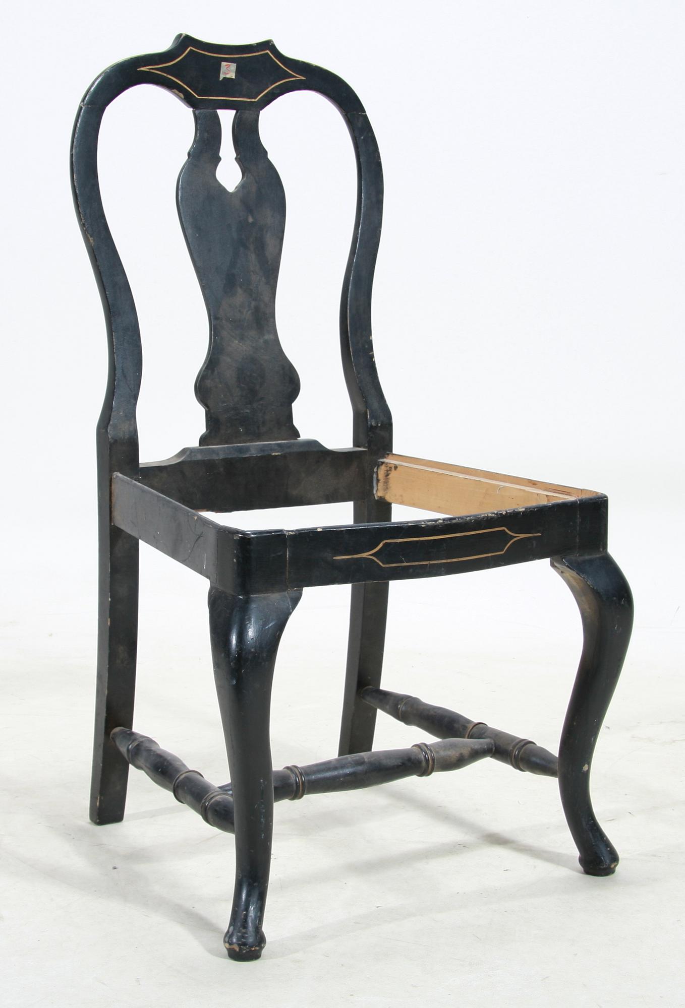 STOLAR, 6 st, rokokostil, 1900-talets mitt.
