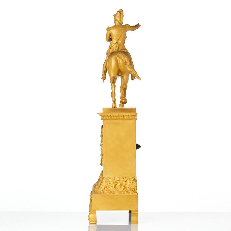 A sculptural ormolu mantel clock after b. E. Fogelberg, Paris, mid 19th century.