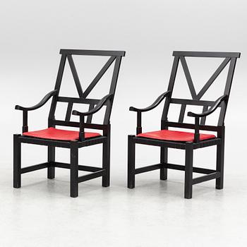 John Kandell, armchairs, a pair, "Victory", Källemo, after 1990.