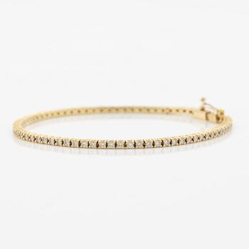 Tennis bracelet, 18K gold with brilliant-cut diamonds, total approx. 1.54 ct.