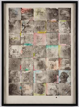Jim Dine, "Wall chart II" .