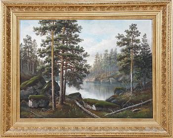 OKÄND KONSTNÄR, olja på duk. Bär sign Willgren?.