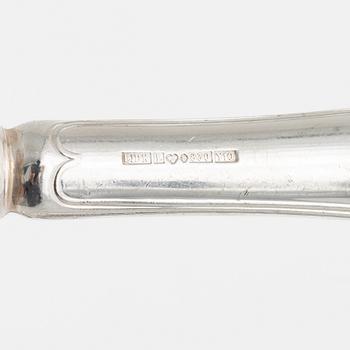 A Swedish Silver Cutlery, model 'Gammal Fransk', most with mark of Lidköpings Matsilver Ab, Lidköping (138 pieces).