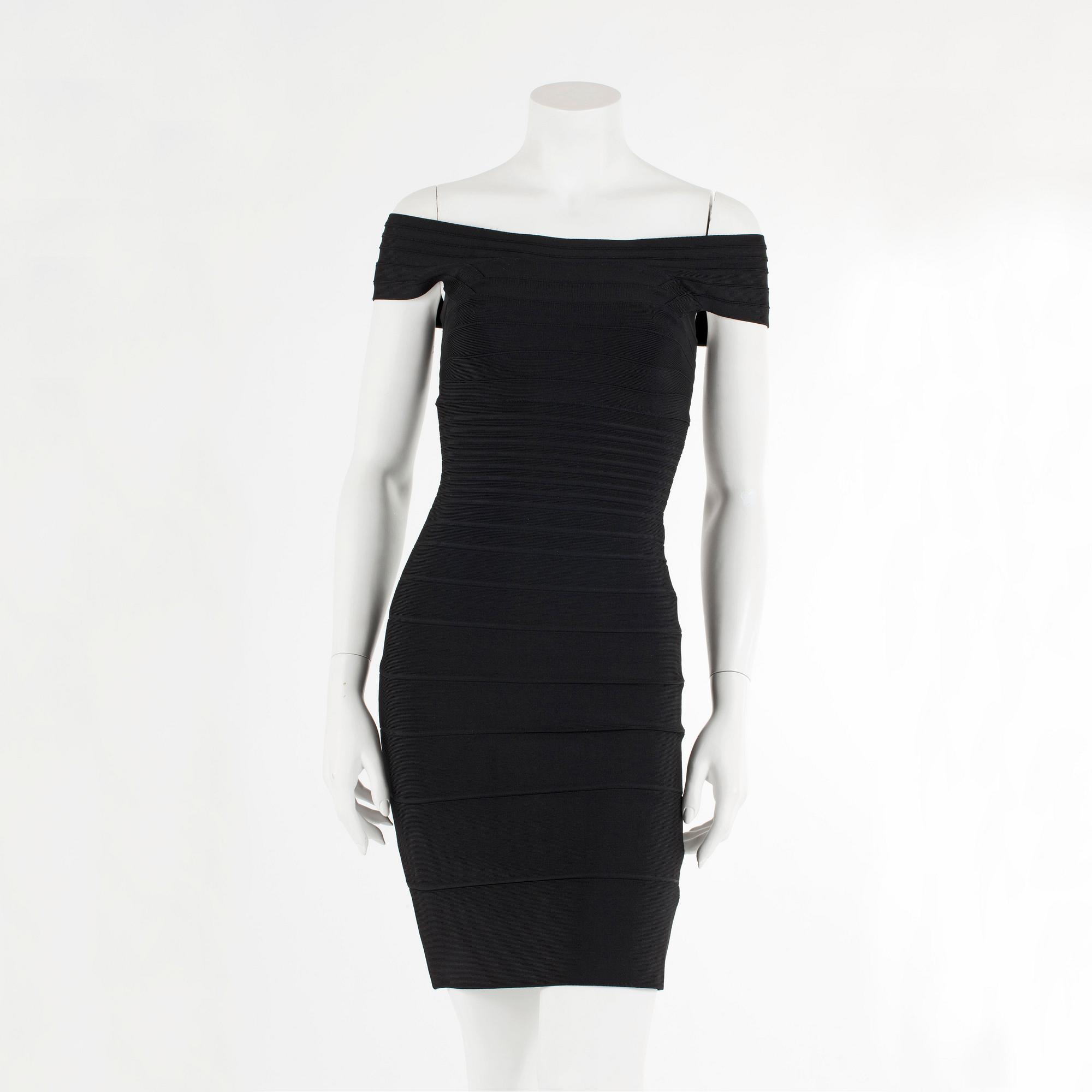 HERVE LEGER, a black dress. Size S.