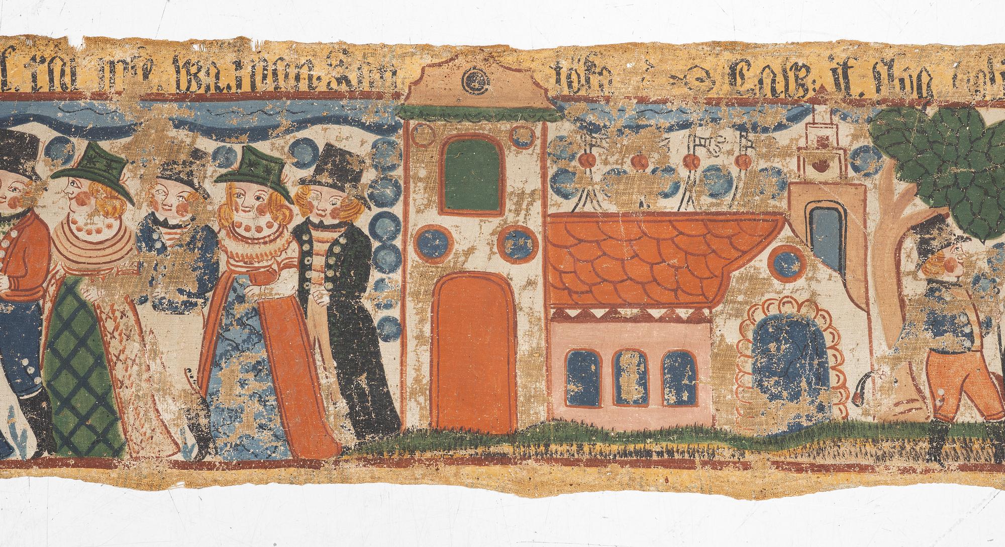 Bonadsmålning, Halland, daterad 1822.