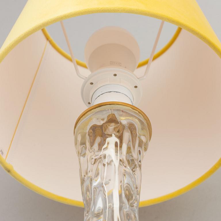 Carl Fagerlund, a matched pair of glass table lights, Orrefors.