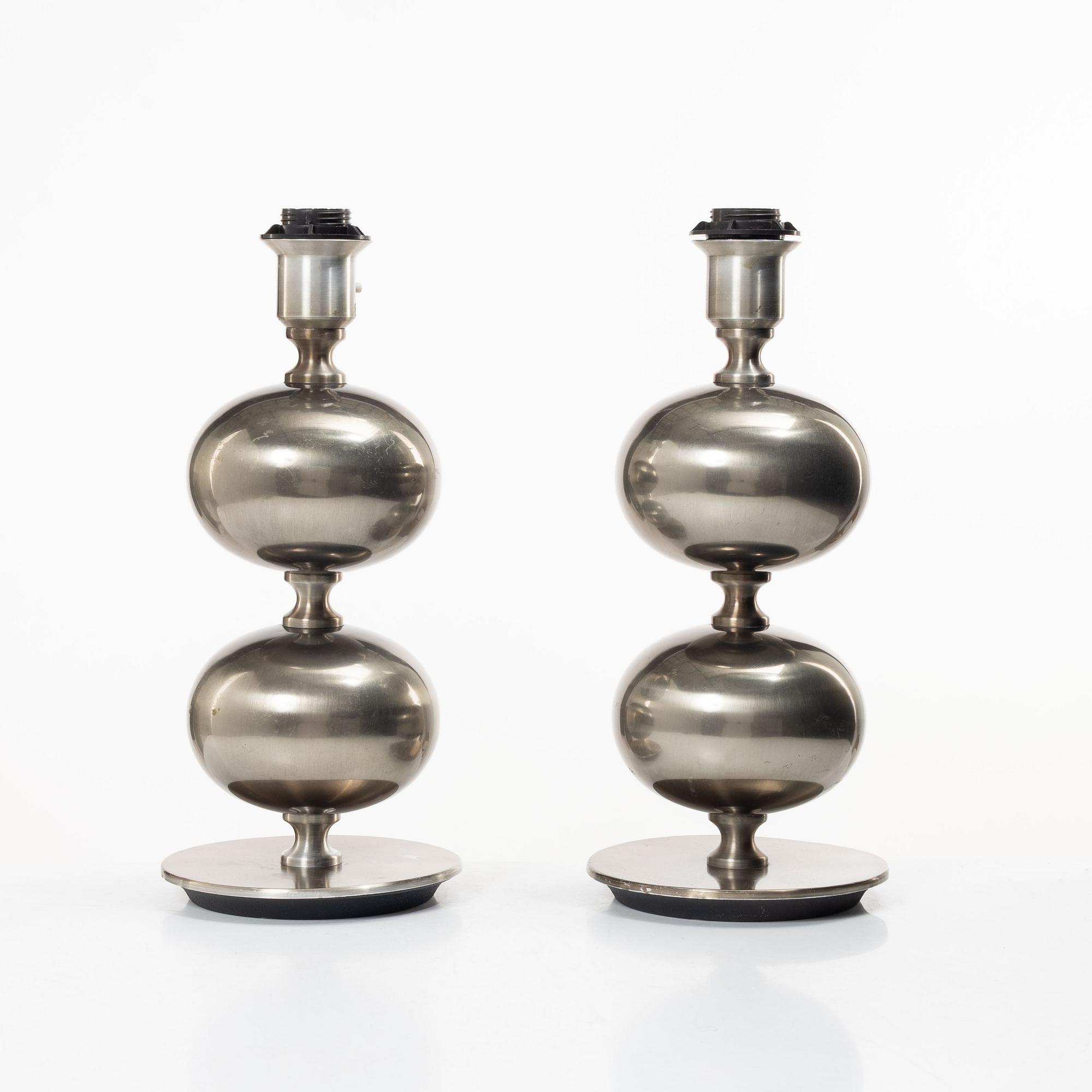A pair of table lamps, Stilarmatur, second half of the 20th century.