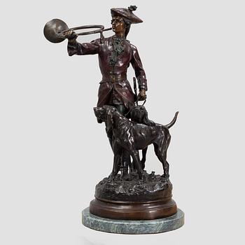 Hippolyte Moreau & Prosper Lecourtier, after. Sculpture, bronze.
