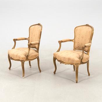 Pair of Louis XVI style armchairs, early 20th century.