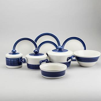 HERTHA BENGTSSON, servis 36 dlr, "Koka Blå", Rörstrand, 1900-talets mitt.
