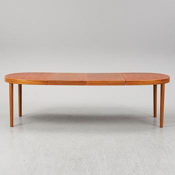 A walnut dining table from Skaraborgs Möbelindustri AB, Tibro, second half of the 20th Century.