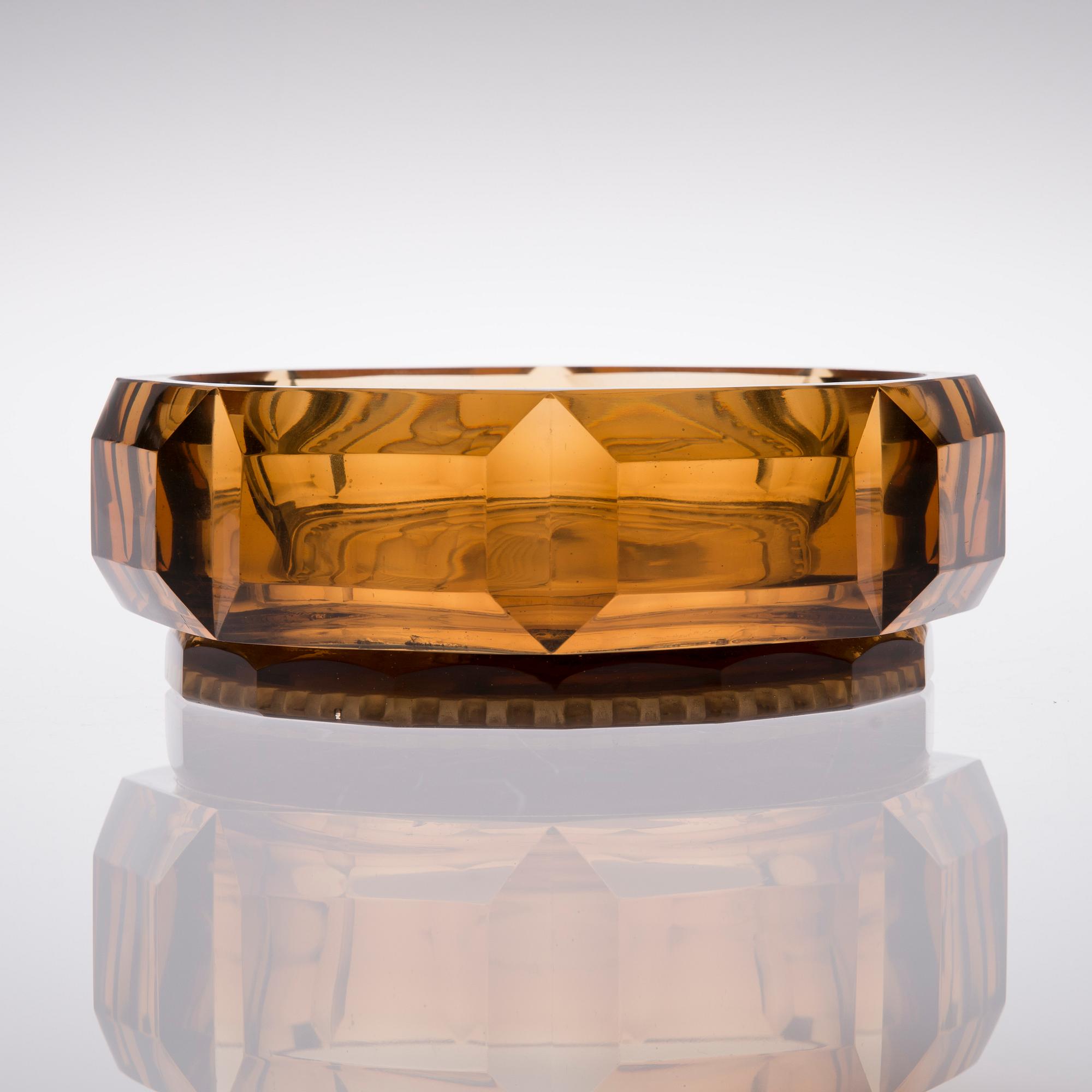 SKÅL, glas, "Glasblåsarnas skål", numrerad 97., Riihimäen Lasi, 1931.