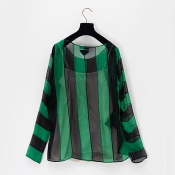Prada, a silk top, size 36.