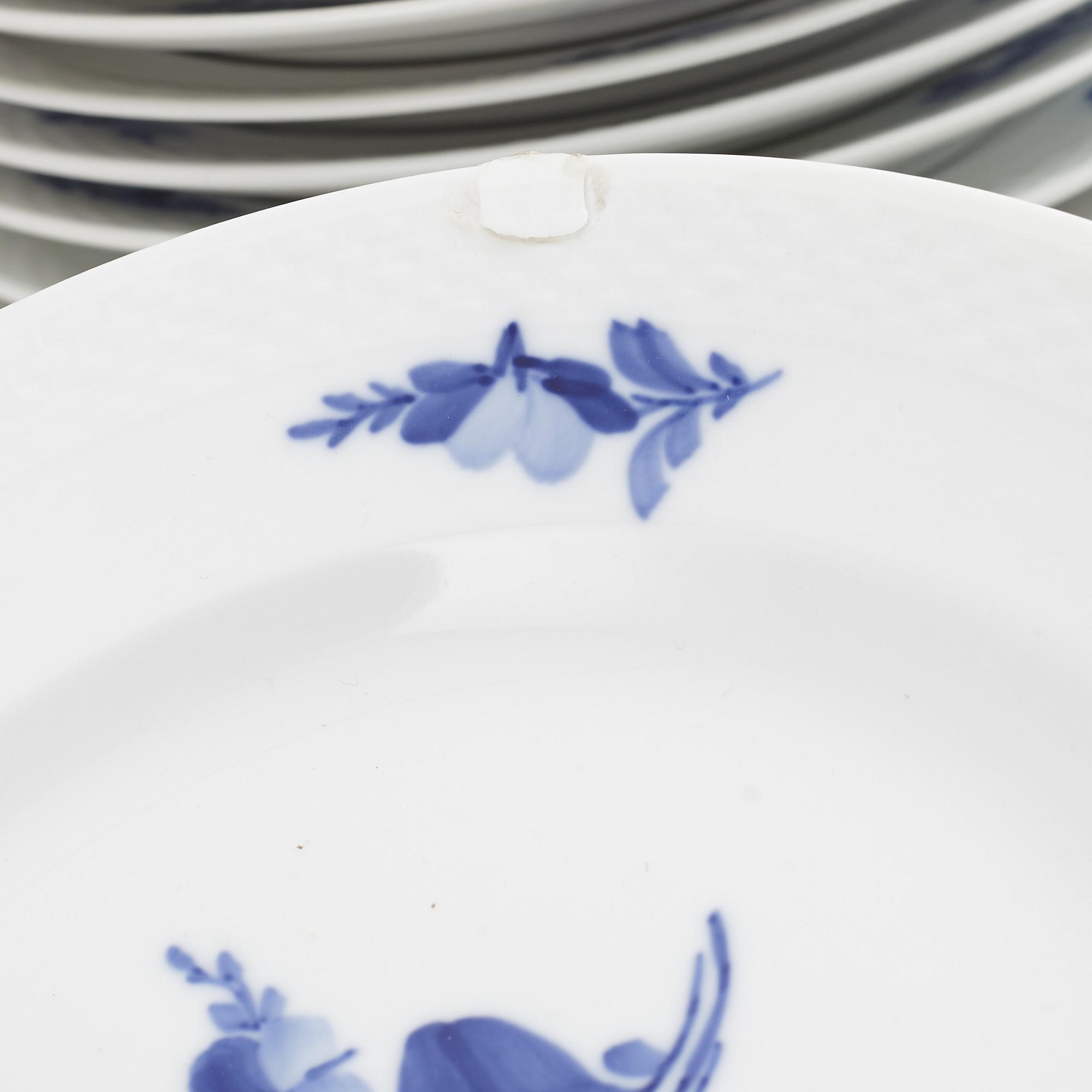 An 42 piece Royal Copenhagen dinner set model 'Blå Blomst'.