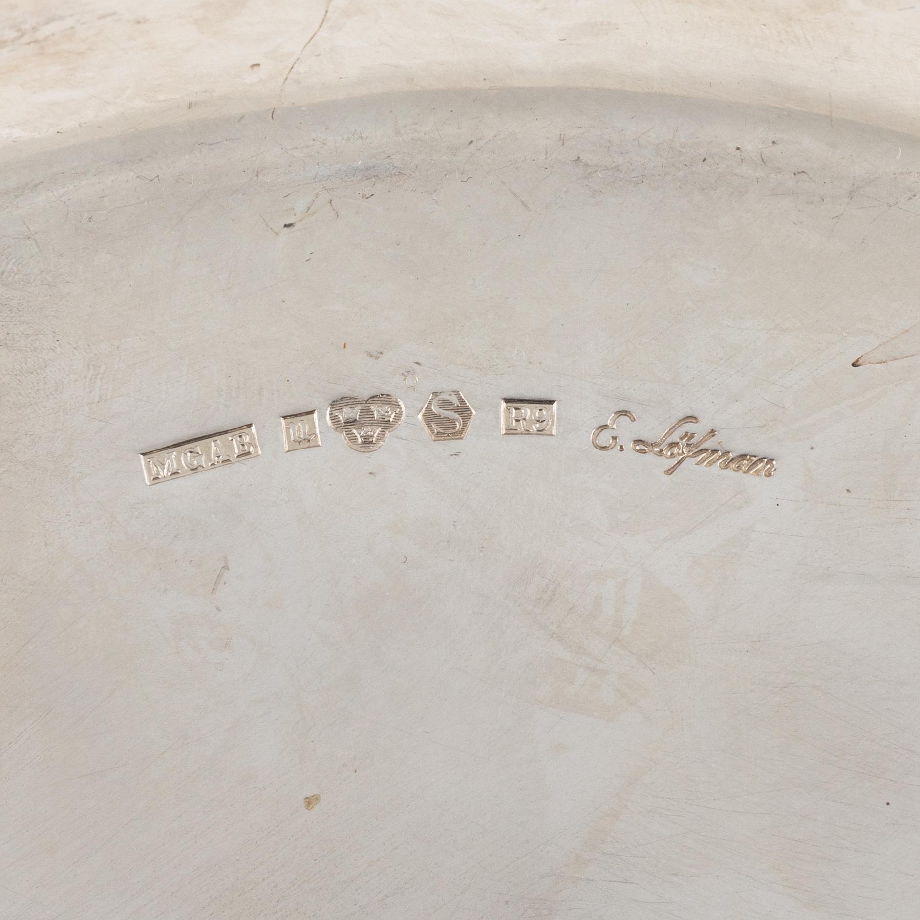 Eric Löfman, skål, silver, MGAB, Uppsala, 1967.