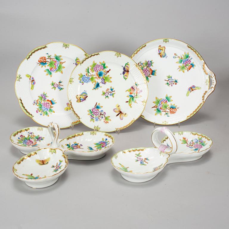 71 psc Herend, mostly "Queen Victoria".