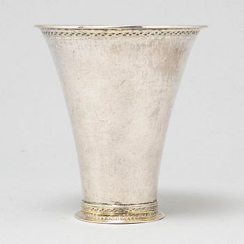 OLOF LIND, bägare, silver Mariestad 1764.