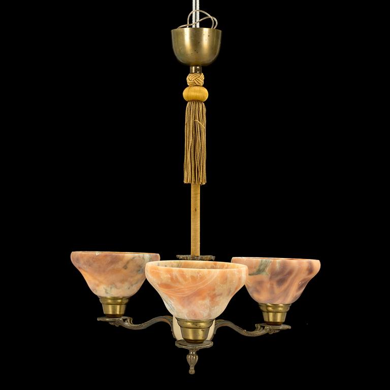 An early 20th century ceiling light.