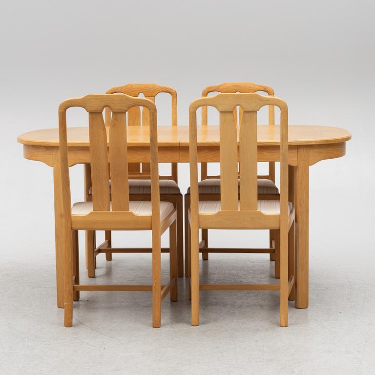 Carl Malmsten, Dining group of a table and four chairs, "Ambassador", Bodafors.