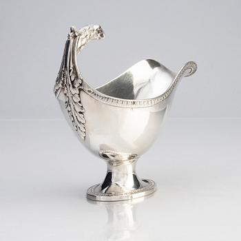 A French silver sauce boat, mark of Paul Duhamel, Paris 1832-45.