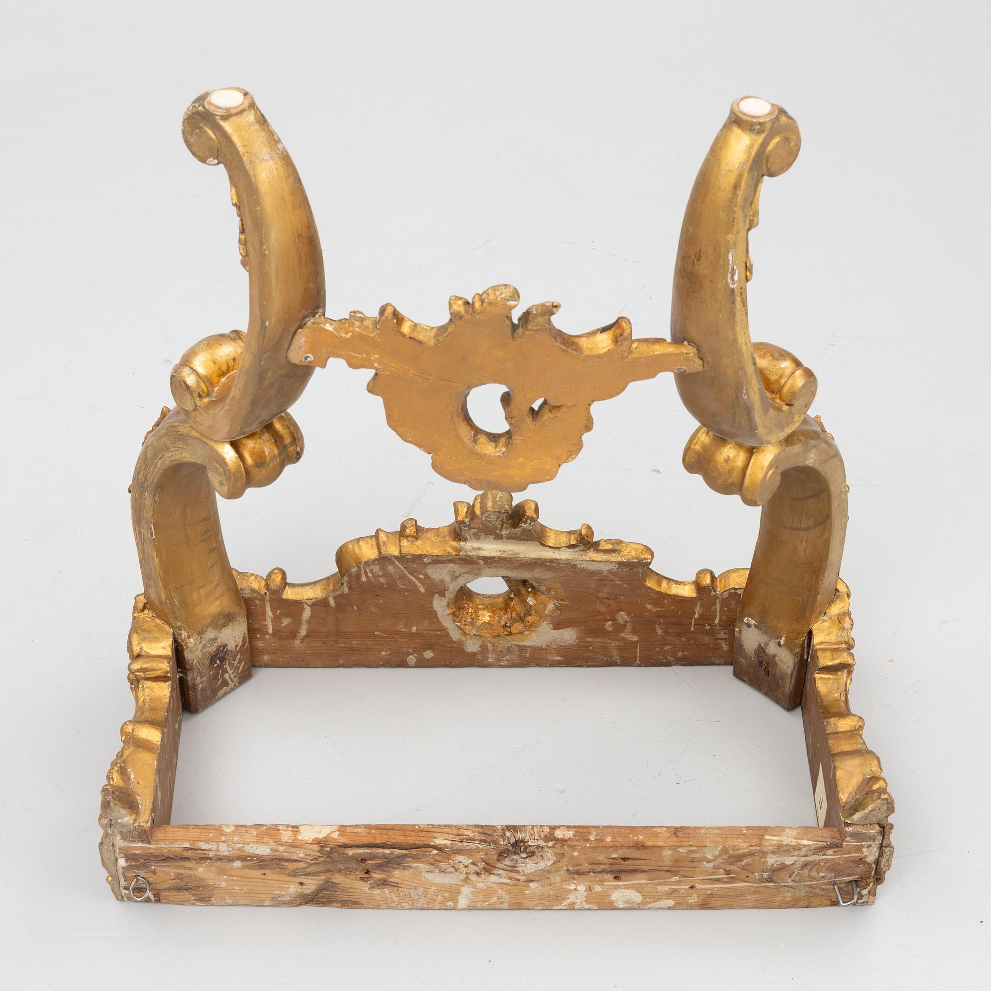 A Rococo style console table, late 19th Century.