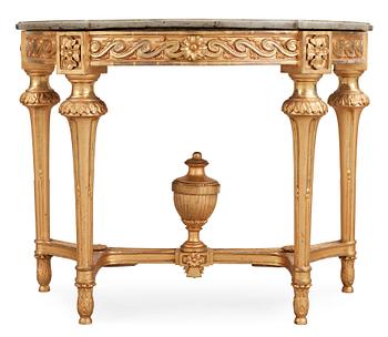 652. A Gustavian late 18th century console table.