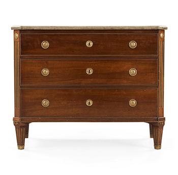 491. A late Gustavian 18th Century commode.