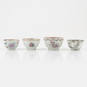 A group of thirteen porcelain pieces, China and Samson, France, 18th-20th Century.