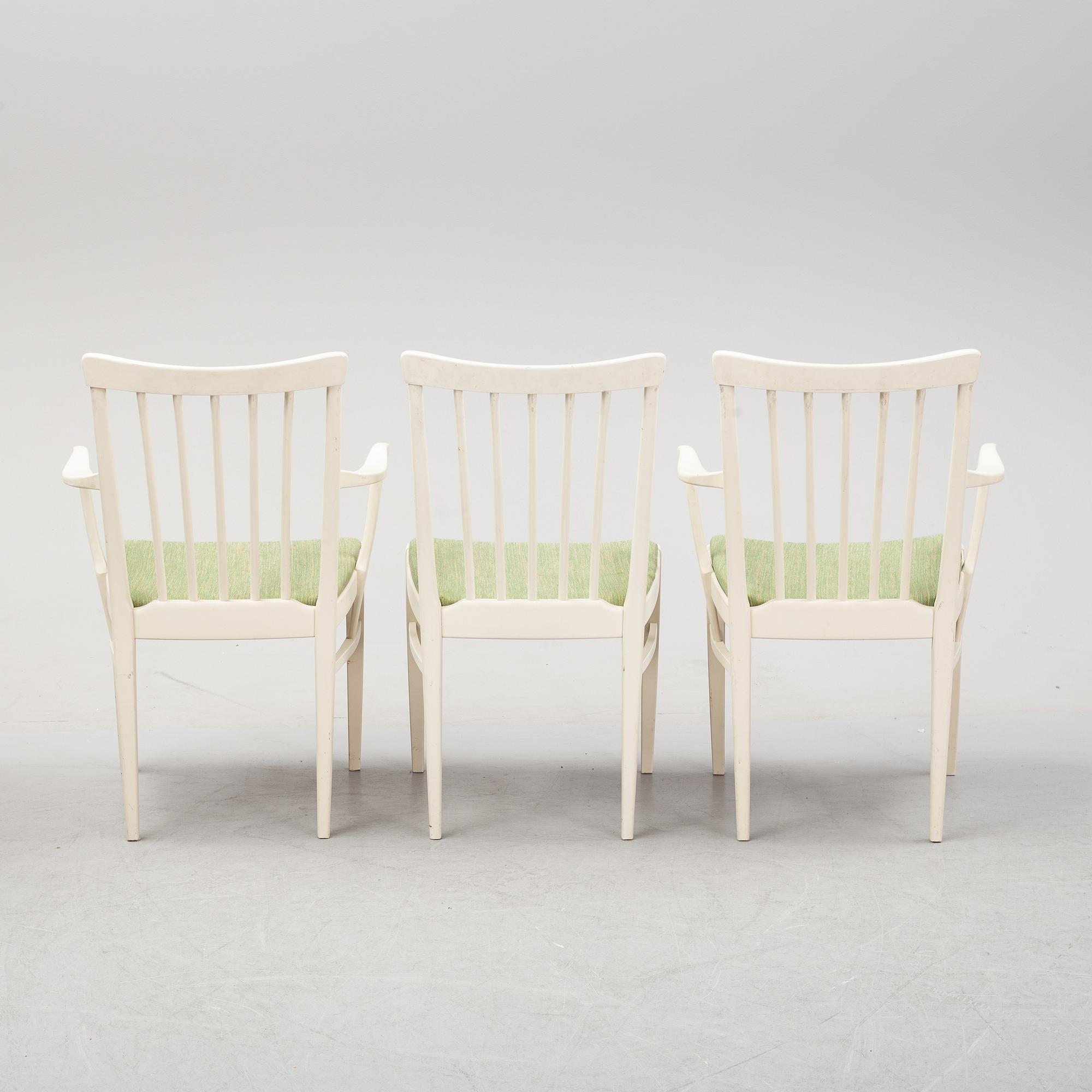 Carl Malmsten, matbord, stolar 4 st, karmstolar 2 st, "Herrgården", Bodafors, 1900-talet andra hälft.