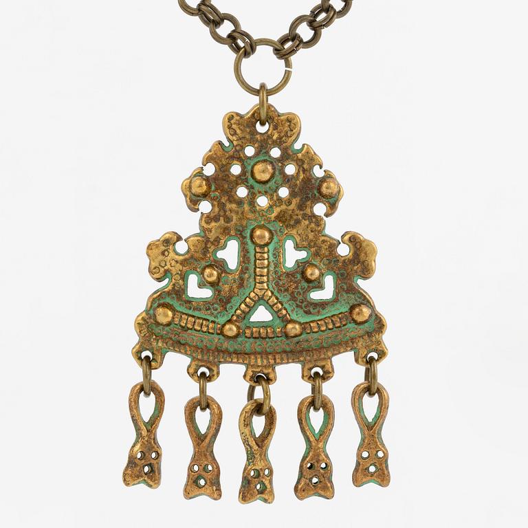 Pentti Sarpaneva, Kalevala Koru, necklace, bronze.