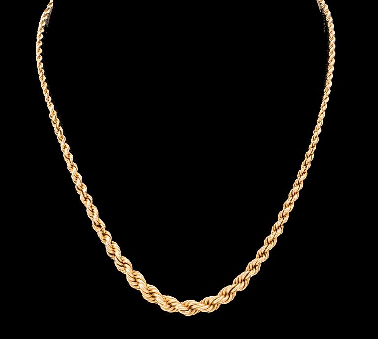 An 18K gold cordell necklace.