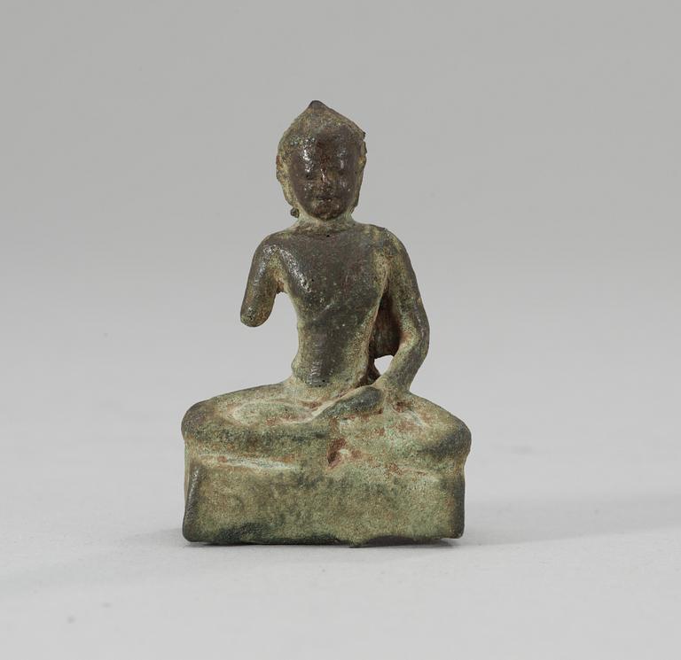 A Javanese bronze Buddha, circa AD 900-1100.