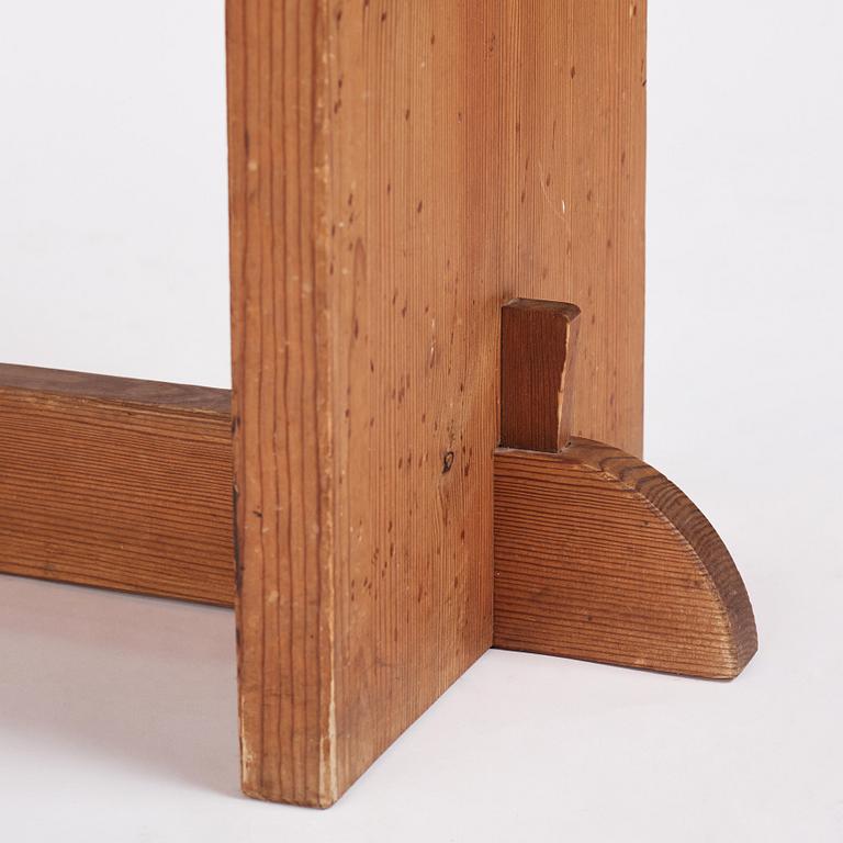 Axel Einar Hjorth, a rare sized pine 'Lovö' console table, Nordiska Kompaniet, Sweden 1930s.