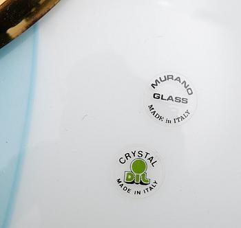 TAKLAMPA, märkt Murano Glass, Italy, 1900-talets andra hälft. Diameter ca 35 cm.