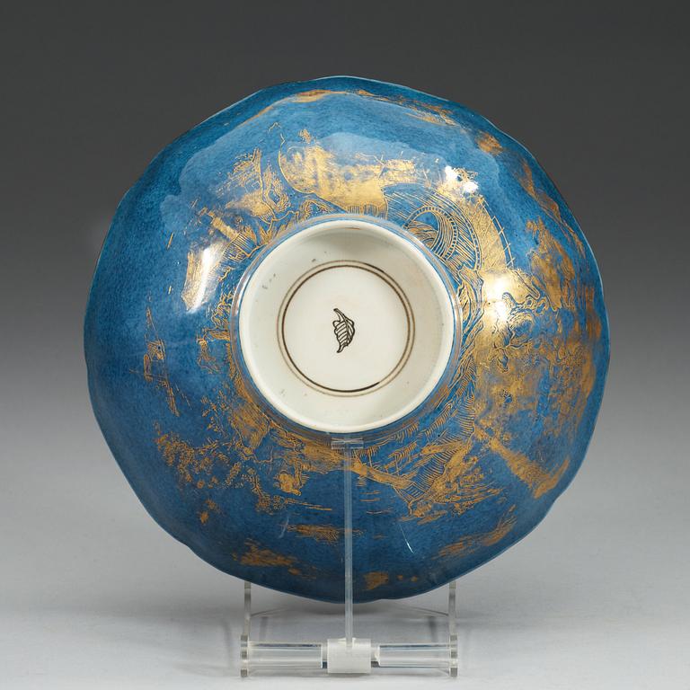 A powder blue bowl, Qing dynasty, early 18th Century.