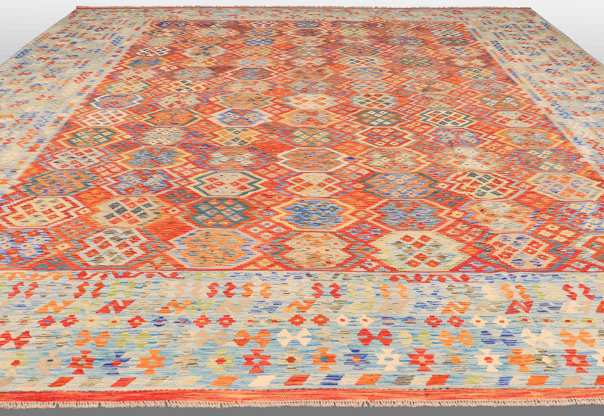 A CARPET, killim, ca 500 x 408 cm.