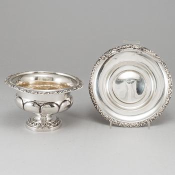 A silver sauce bowl by Carl Nyström Stockholm 1844.