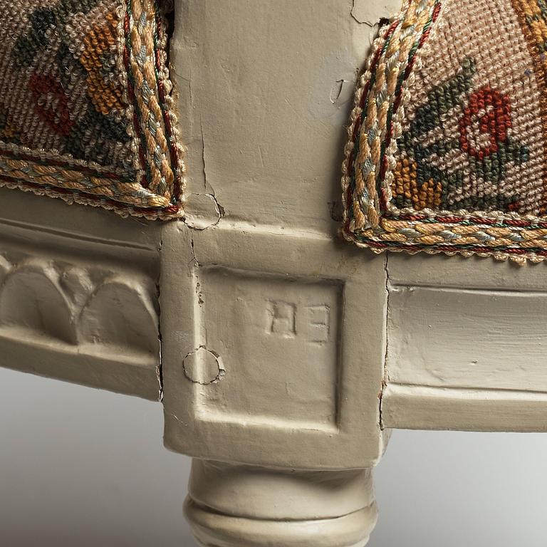 Ten matched Gustavian chairs, late 18th century.