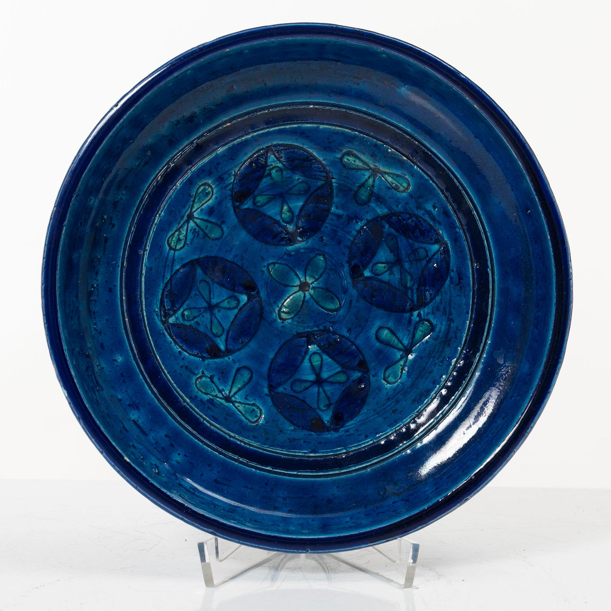 Aldo Londi, figurines 2 pcs, bowl, Bitossi, 1960s/70s.