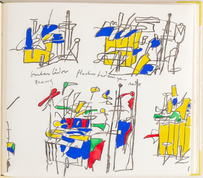 LAGE LINDELL, bok bestående av 22 bilder tryckta i silk-screen. Bok signerad Lage Lindell och numrerad 28/100 i blyerts.