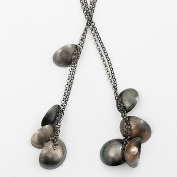 Ingrid Bärndal, collier, silver och odlade pärlor.