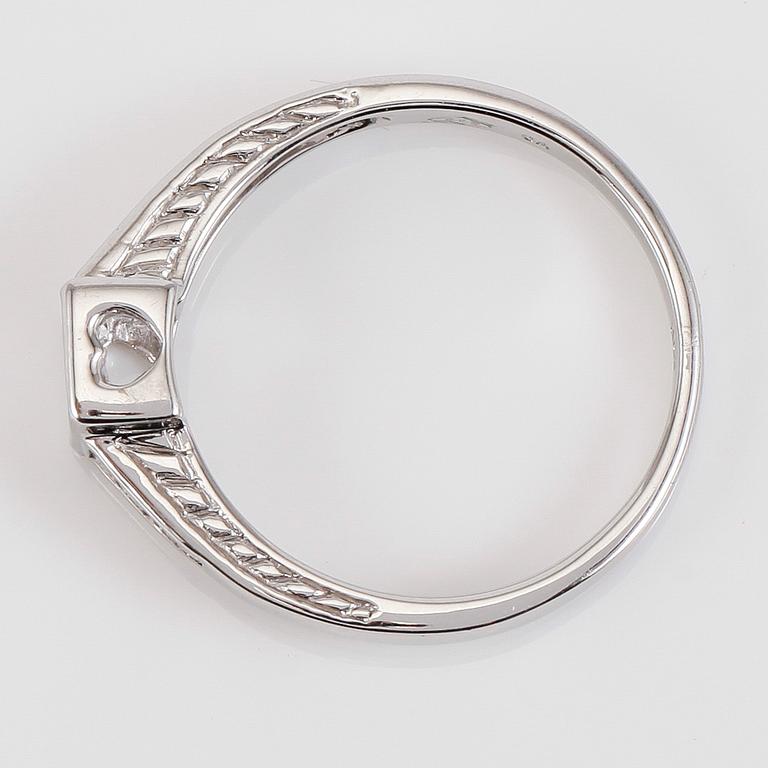 RING, 14K vitguld och diamanter.