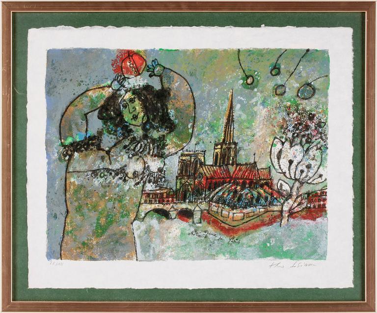 THEO TOBIASSE, färglitografi, signerad och numrerad 76/125.