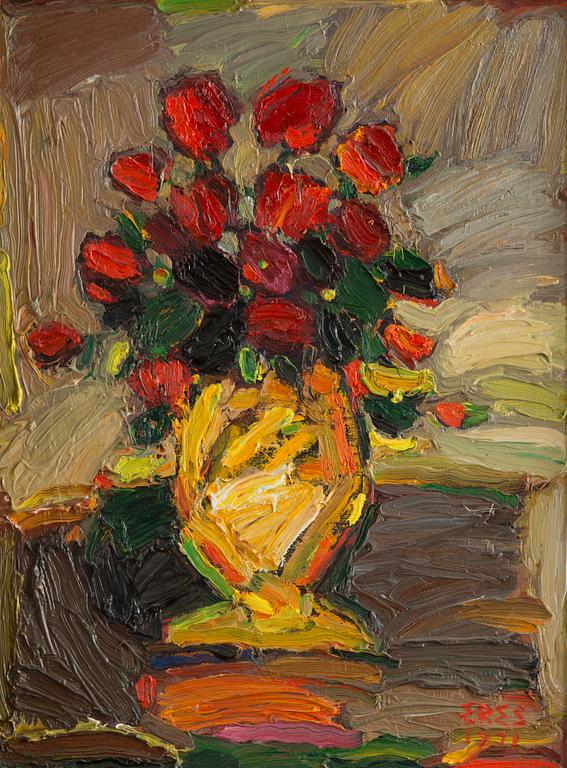 Arnold Eres, Still life with flowers.