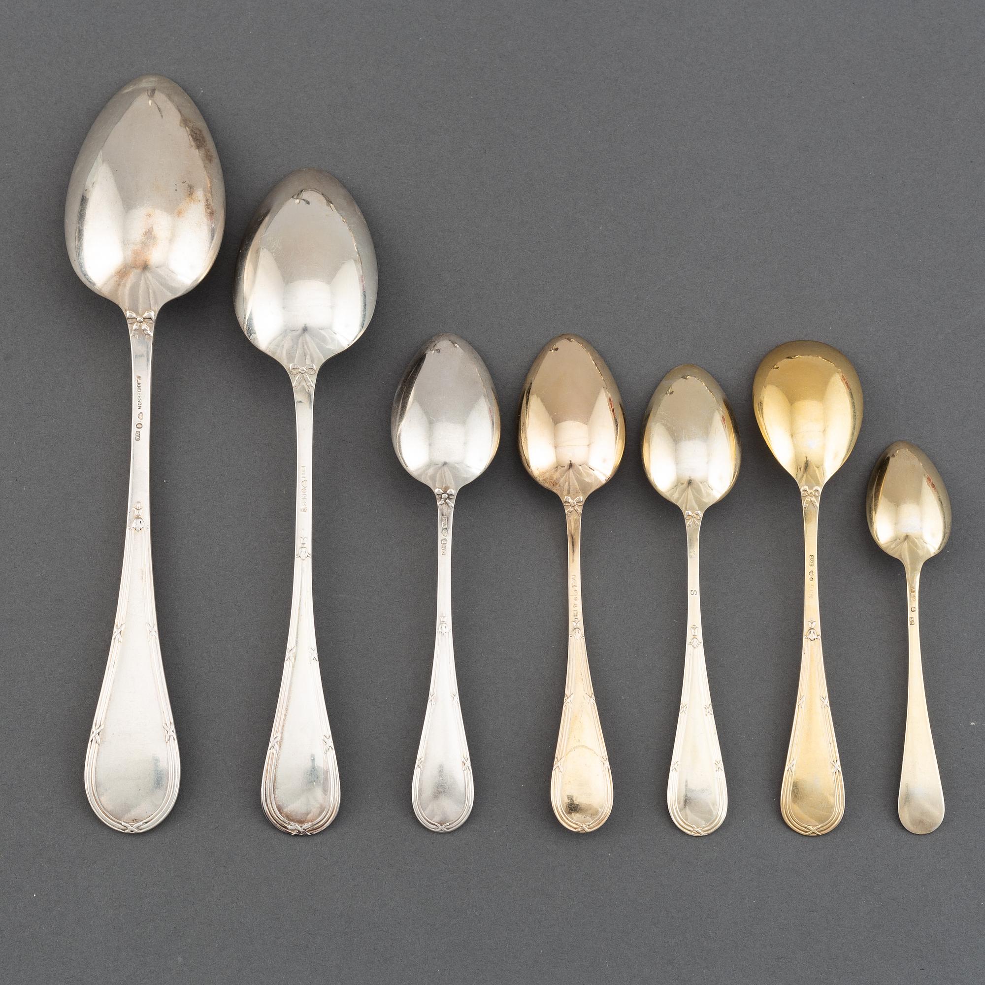 A Swedish silver cutlery service, model 'Rosen', incl CG Hallberg, K Anderson, Stockholm. (272 pieces).